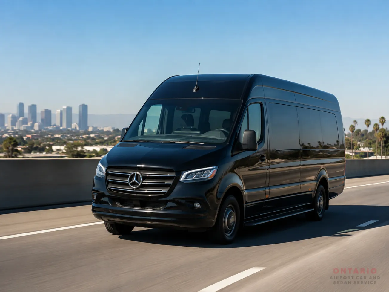 Mercedes Sprinter transportation from LAX to Ontario International Airport