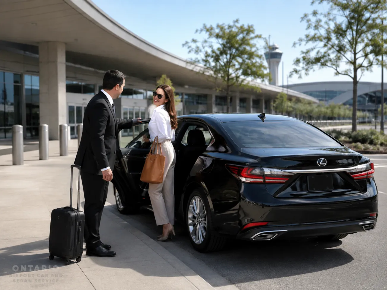 Lexus sedan for private Ontario Airport transportation