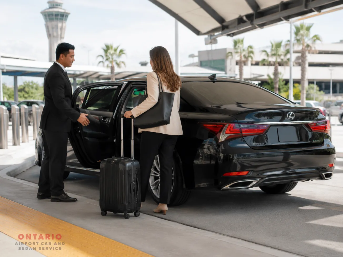 Ontario Airport to Anaheim transportation with private Lexus sedan
