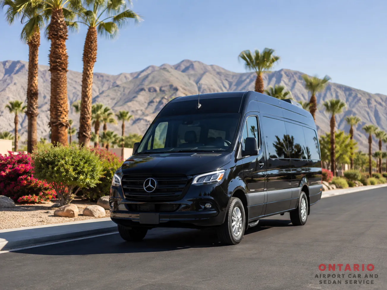 Mercedes Sprinter group transportation from Ontario Airport to Palm Springs