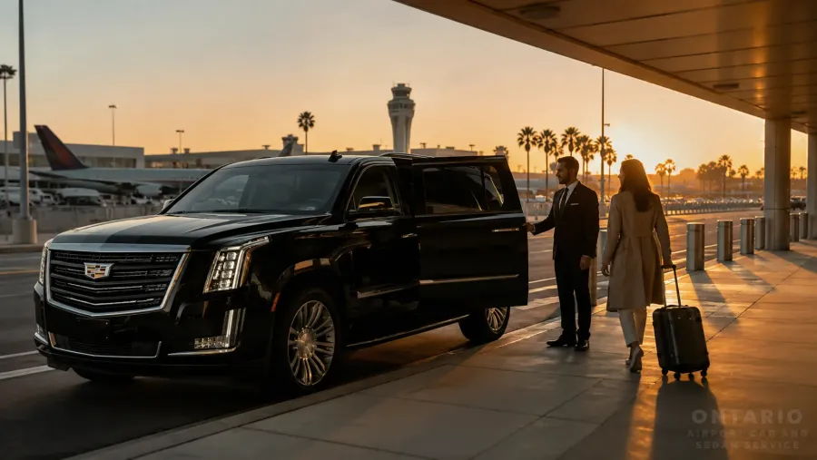 early-morning-ontario-airport-car-service-cadillac-escalade-banner